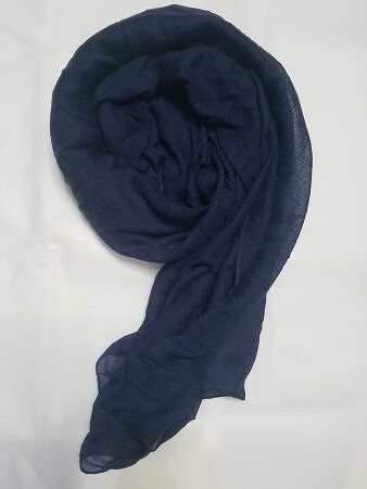 Plain Lawn Scarf - Navy Blue Plain Lawn Scarf - Navy Blue